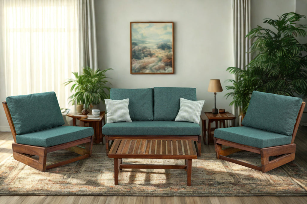 SEDUM Ahşap Bahçe Mobilyası İreko Balkon Oturma Grubu