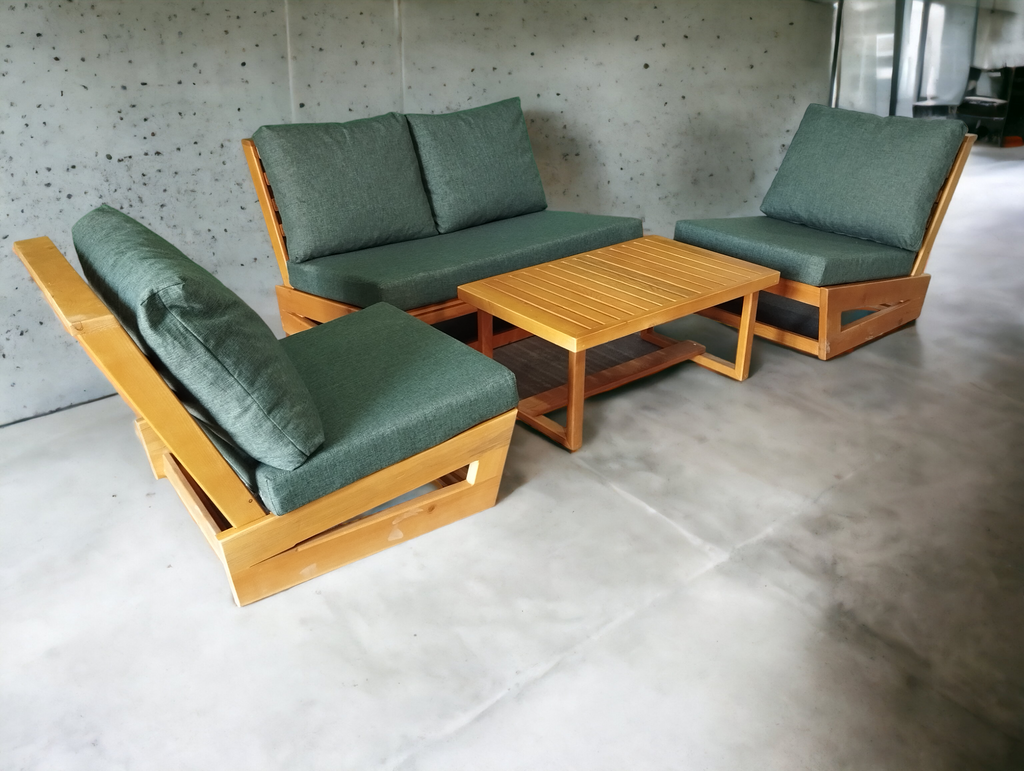 SATİVA Ahşap Bahçe Mobilyası Balkon Oturma Grubu